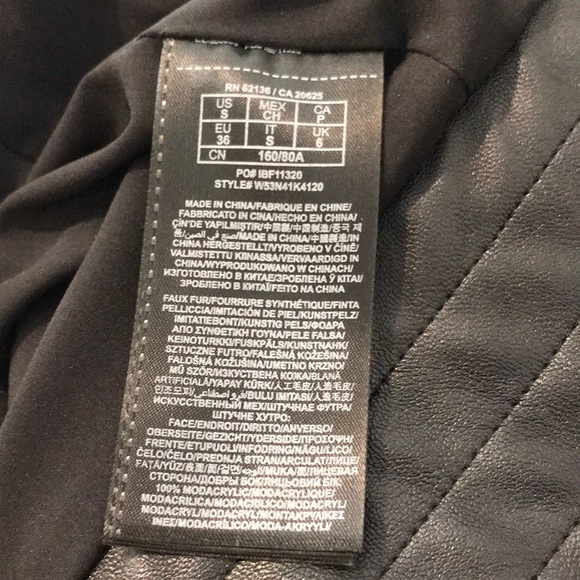 Black and White faux Fur Vest.Synthetic Leather. - Picture 5 of 5